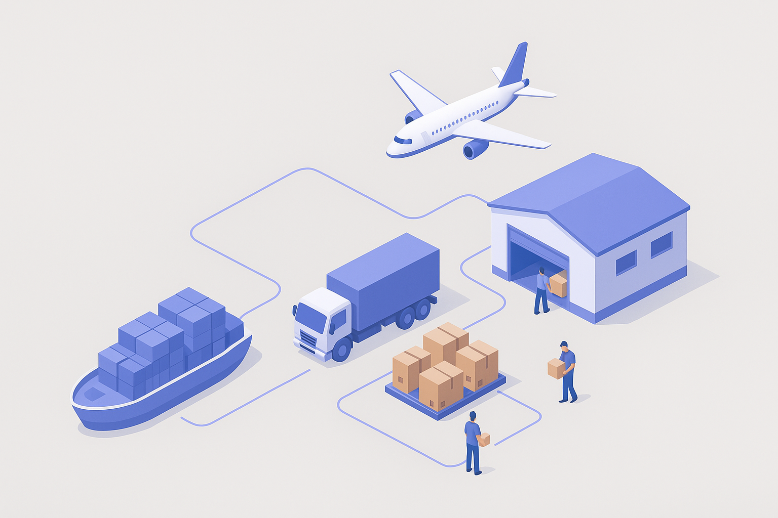 Global logistics illustration